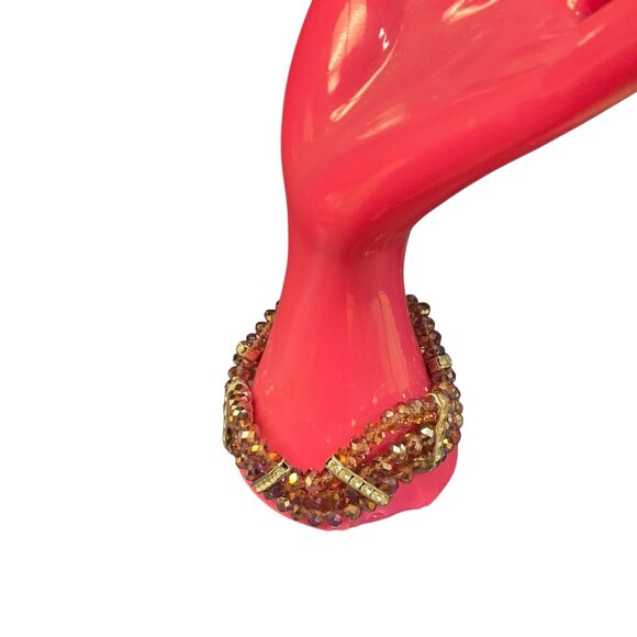 Handcrafted Beaded Crystal Necklace & Bracelet Set With Rhinestone Pendant Elega - Picture 6 of 7